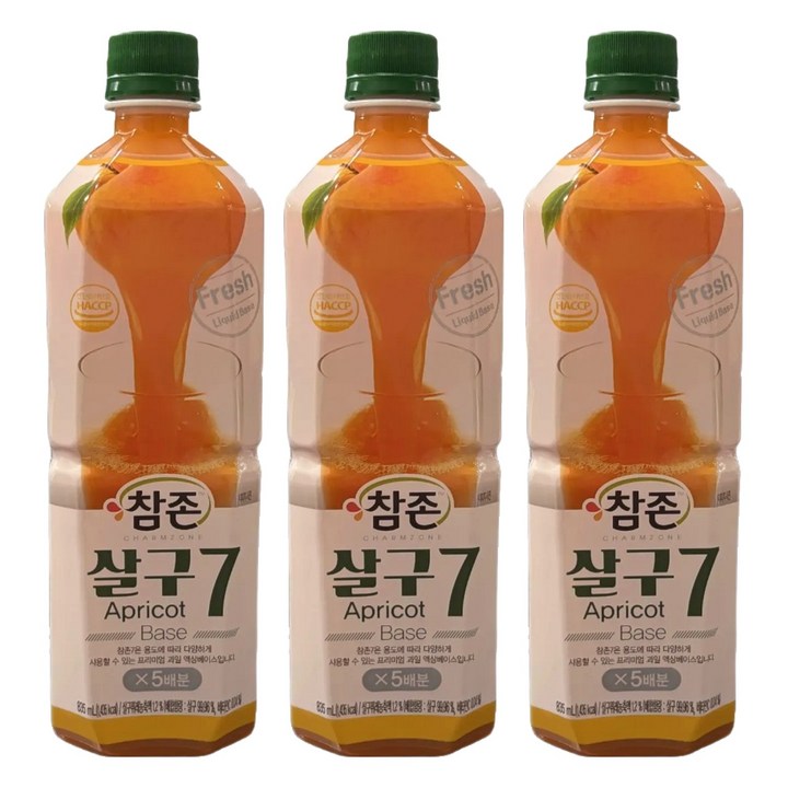 참존식품 살구7 원액, 3개, 835ml