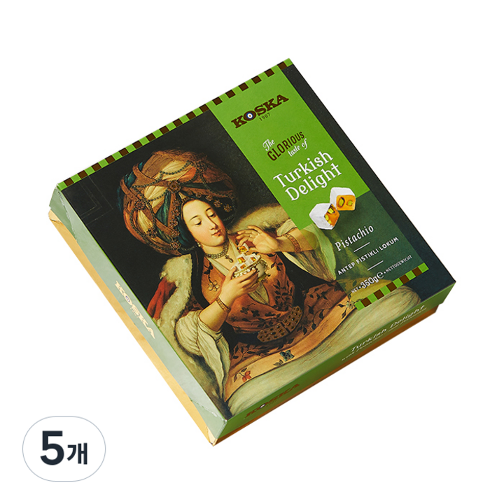 코스카 피스타치오 터키쉬 딜라이트 카이막 로쿰 젤리, 5개, 350g