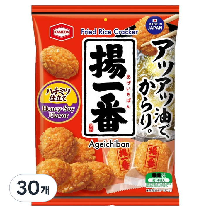 카메다 아게이치방 쌀과자, 100g, 30개
