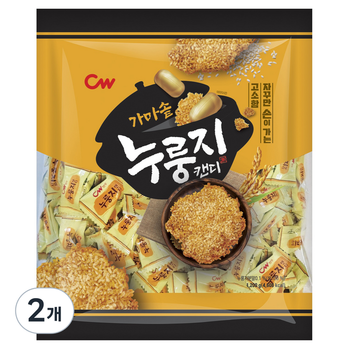 청우식품 누룽지 캔디, 1.2kg, 2개