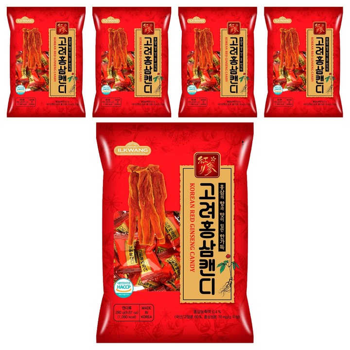 일광제과 고려홍삼캔디, 5개, 280g