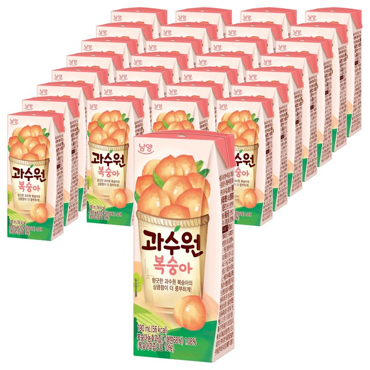 남양과수원 남양유업 복숭아 음료, 190ml, 120개