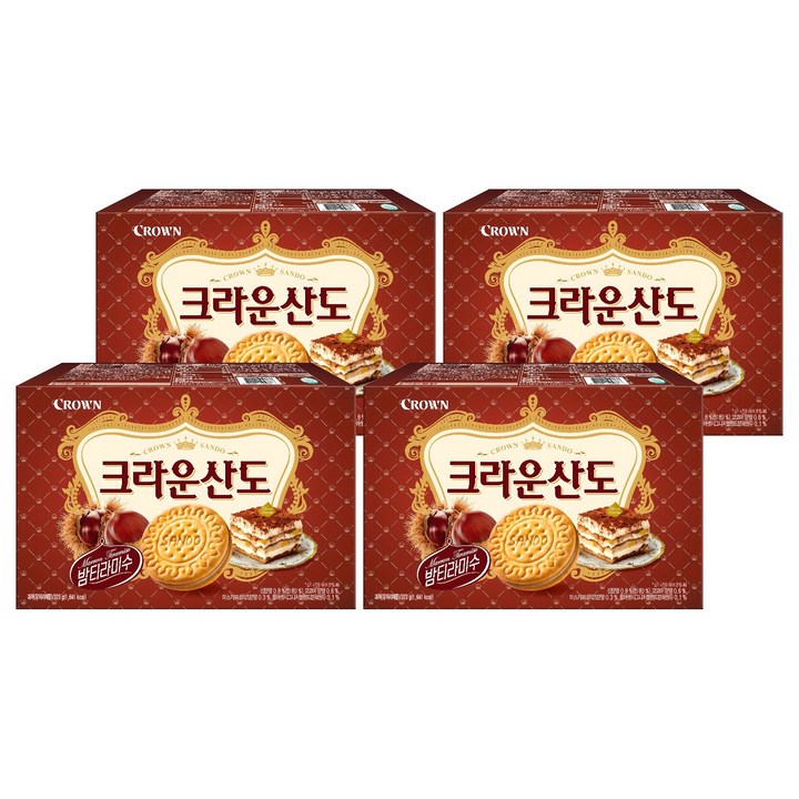 크라운산도 밤 티라미수, 323g, 4개