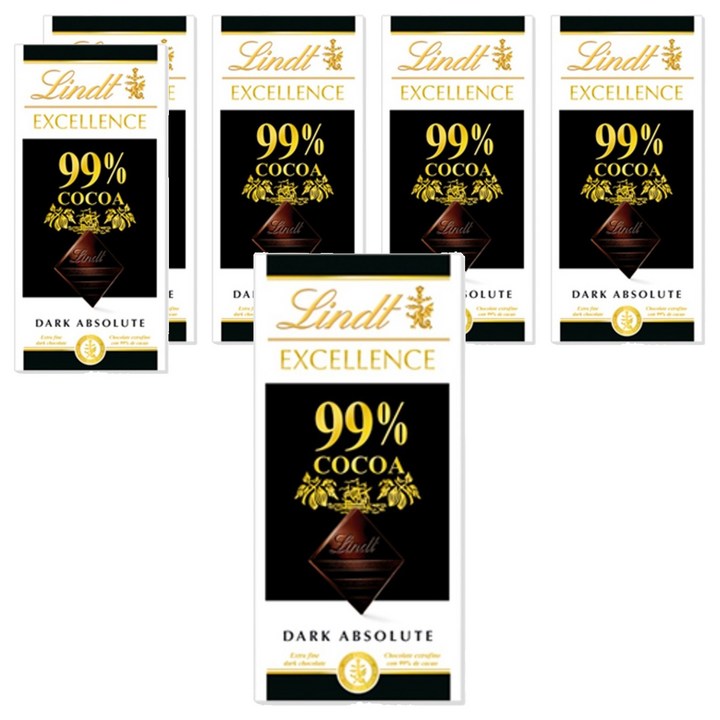 린트엑셀런스 다크 99% 초콜릿, 50g, 6개
