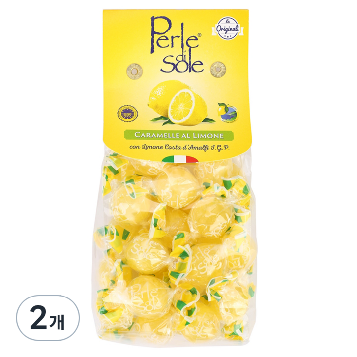 페를레디솔레 레몬 캔디, 200g, 2개