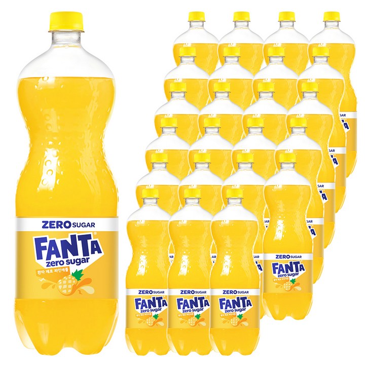 환타 제로 파인애플 탄산음료, 1.5L, 24개