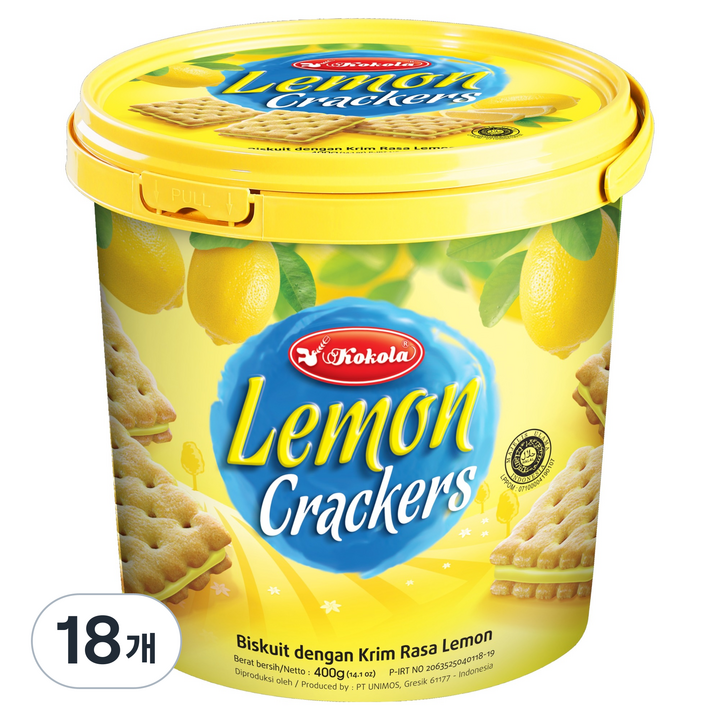 코코라 레몬 샌드위치 크래커, 400g, 18개