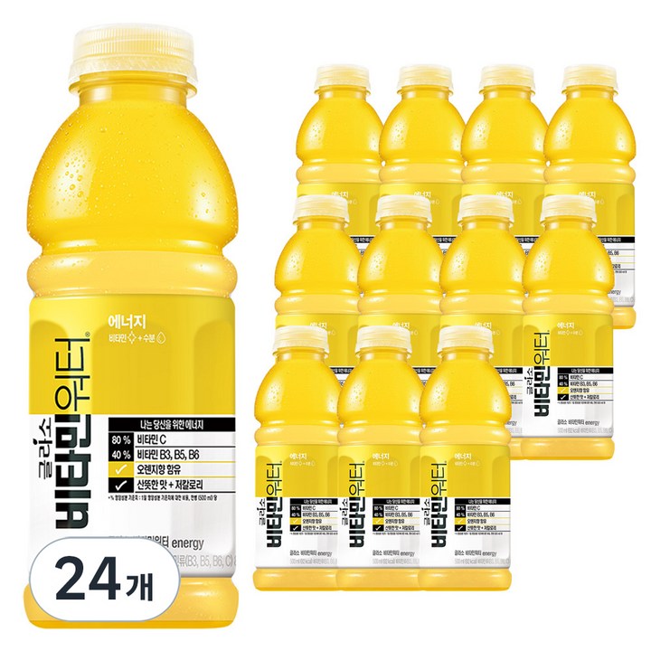 글라소 비타민워터 에너지, 500ml, 24개