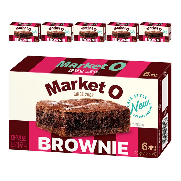 오리온 마켓오 브라우니 6p, 120g, 6개