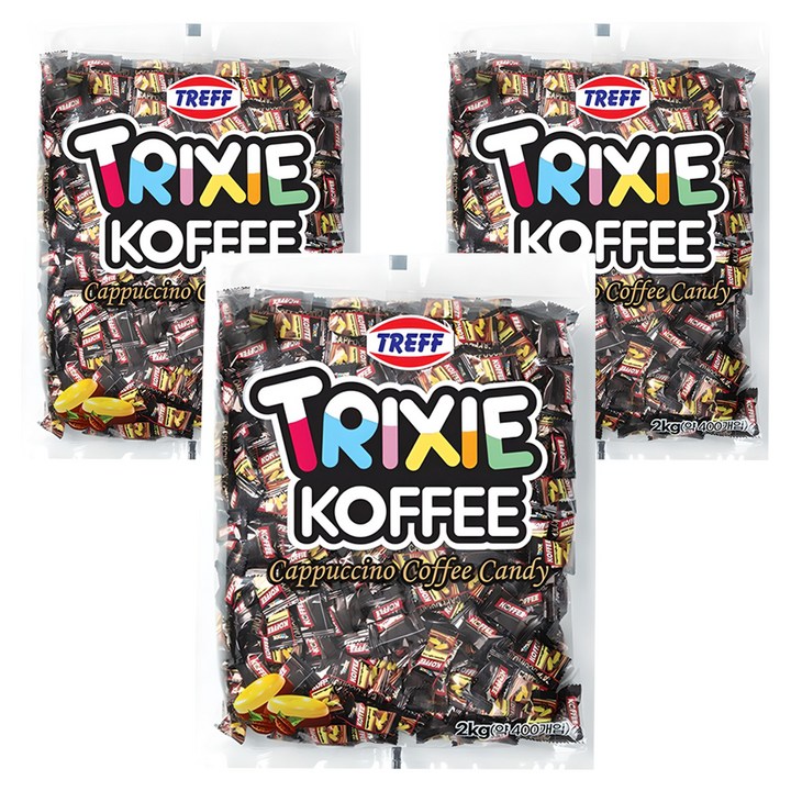 TRIXIE 카푸치노 커피 캔디, 2kg, 3개