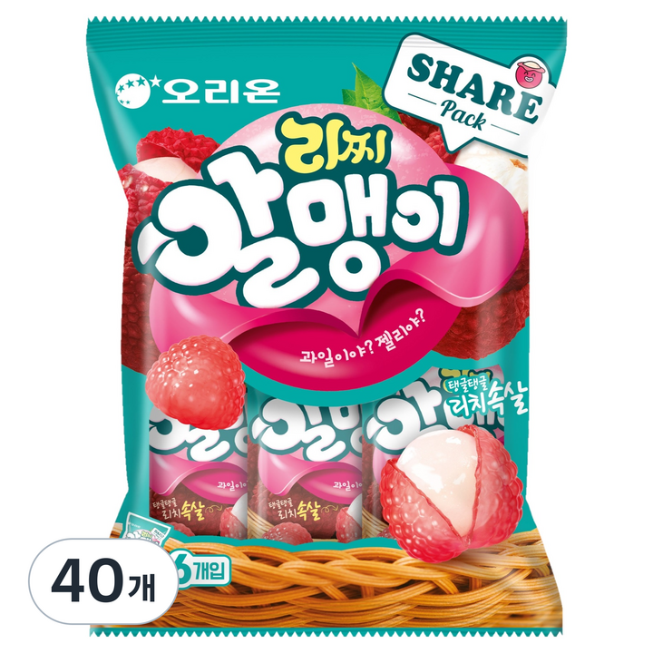오리온 리찌알맹이 젤리 6개입, 216g, 40개