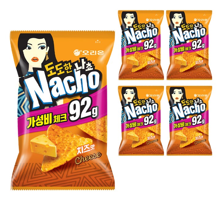 오리온 도도한 나쵸 치즈맛, 92g, 5개