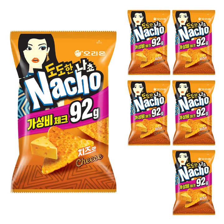 오리온 도도한 나쵸 치즈맛, 92g, 6개