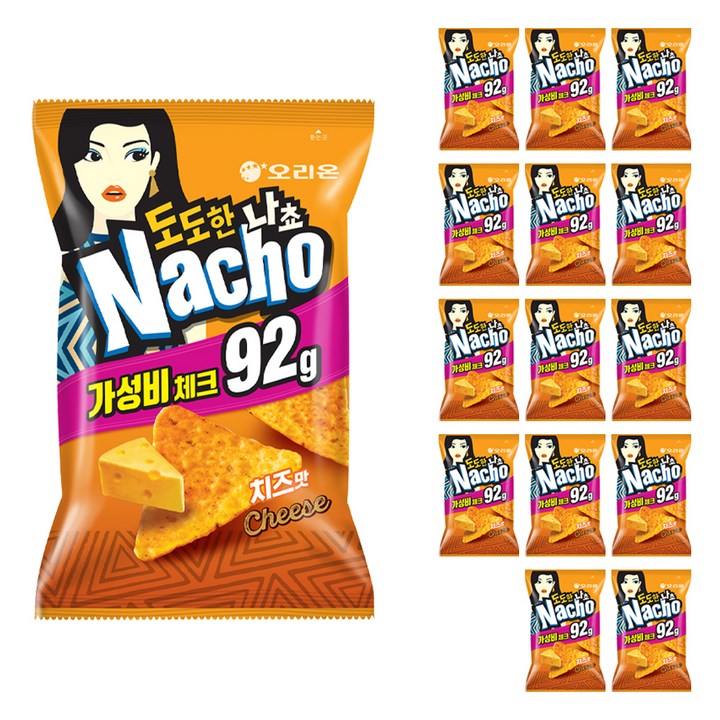 오리온 도도한 나쵸 치즈맛, 92g, 15개