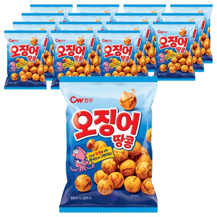청우 오징어땅콩, 90g, 16개