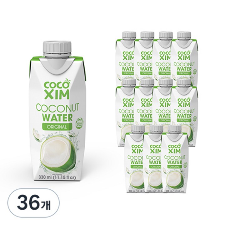 코코씸 코코넛 워터 오리지널, 330ml, 36개