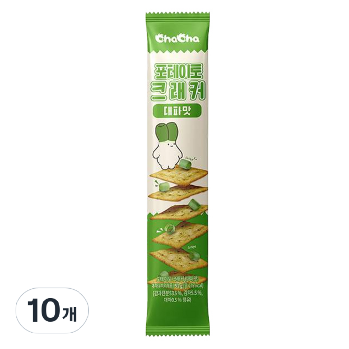 챠챠 포테이토 크래커 대파맛, 10개, 51g