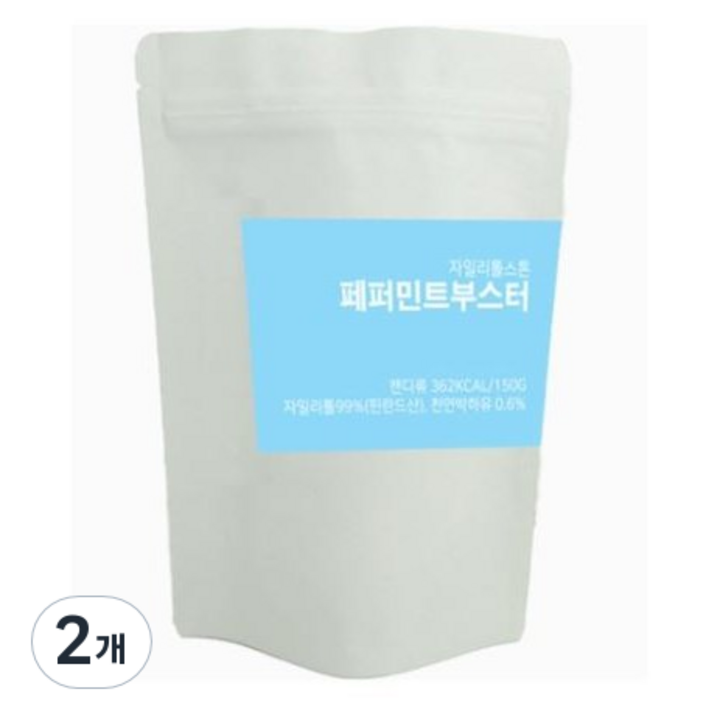자일리톨스톤 페퍼민트 부스터 캔디 리필, 150g, 2개