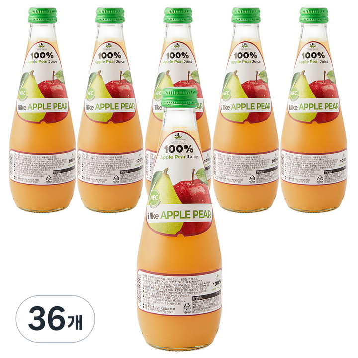 캐슬밸리 100 착즙 사과배 주스, 36개, 300ml