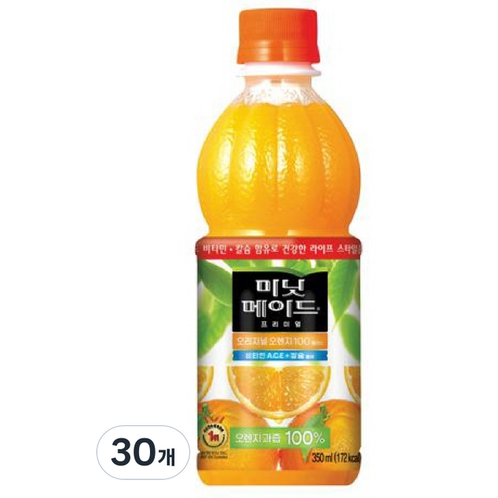 미닛메이드 프리미엄 과일 주스, 350ml, 30개