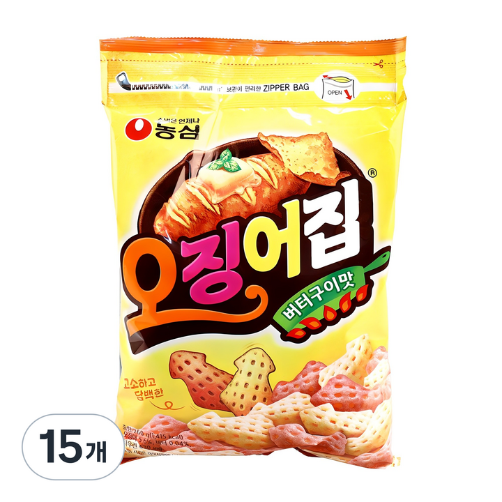 오징어집 버터구이맛, 260g, 15개