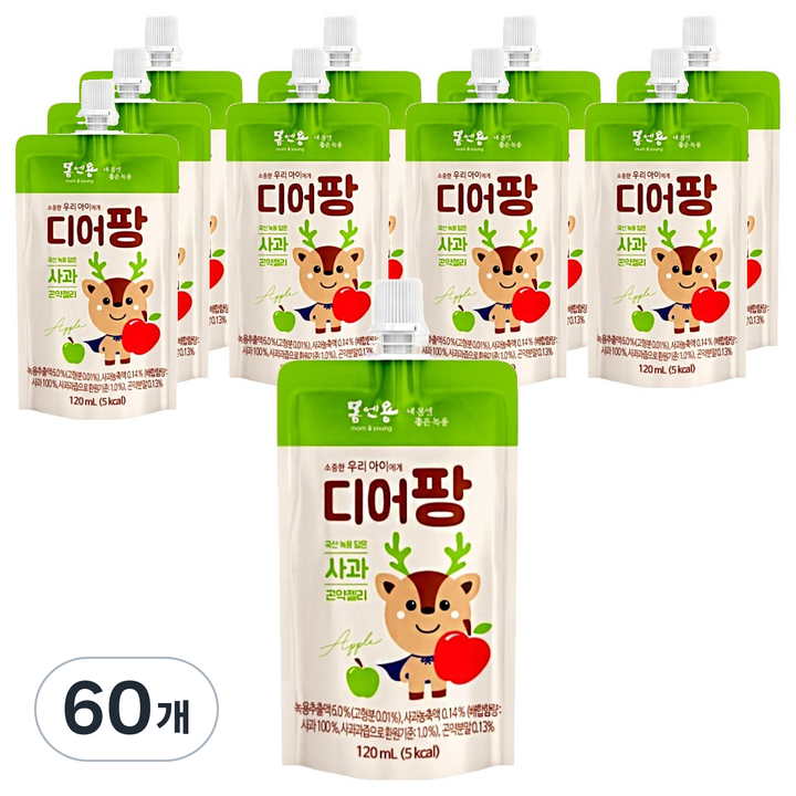 몸엔용 디어팡 녹용 곤약젤리, 60개, 120ml