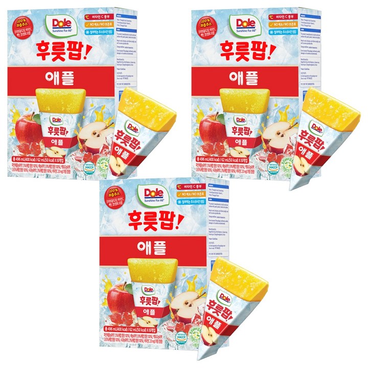 돌 후룻팝 애플 8p, 24개, 62ml
