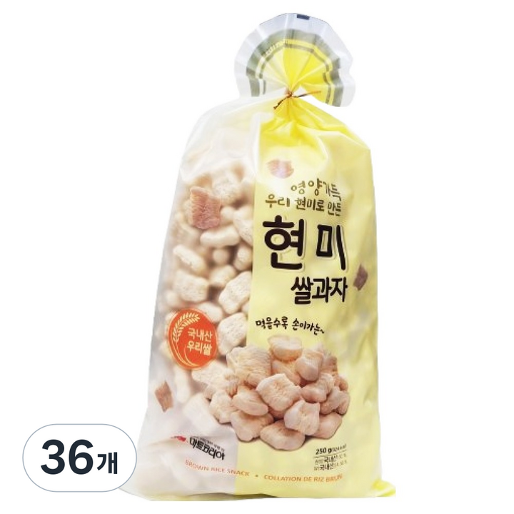 마트코리아 우리 현미로 만든 현미 쌀과자, 250g, 36개