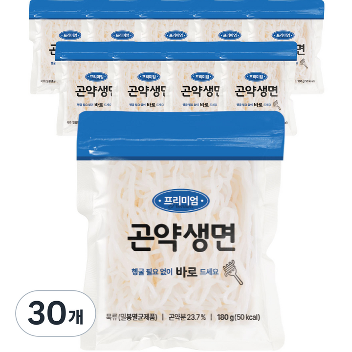 프리미엄 곤약생면, 30개, 180g