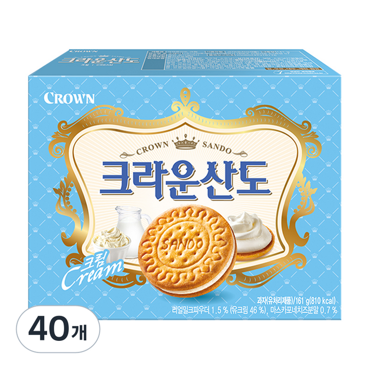 크라운 산도 크림, 161g, 40개