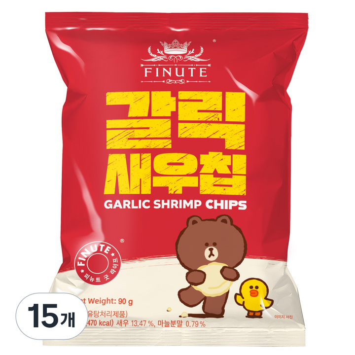 피뉴트 갈릭새우칩, 90g, 15개