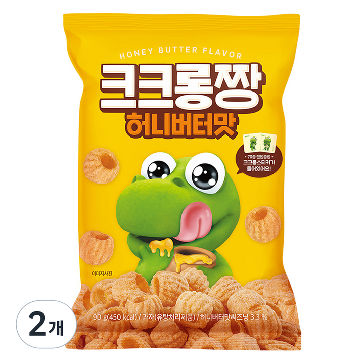 어니스트에프엔비 크크롱짱 허니버터맛, 2개, 90g