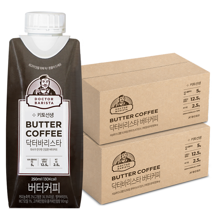 키토선생 닥터바리스타 버터커피, 250ml, 36개