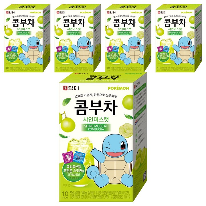 담터 포켓몬 콤부차 샤인머스캣, 5g, 10개입, 5개
