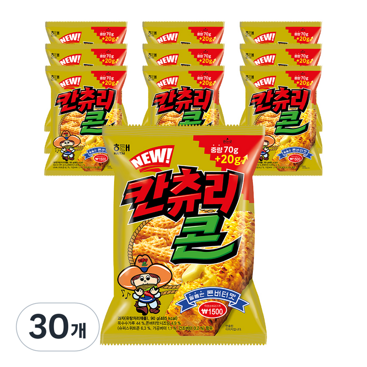 해태제과 NEW 칸츄리콘, 150g, 30개