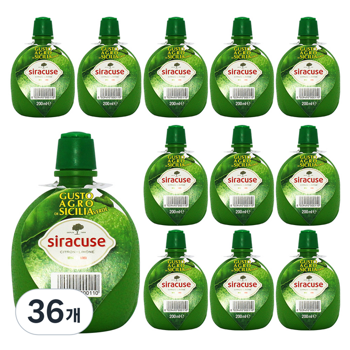 시라큐스 레몬주스 라임향, 200ml, 36개