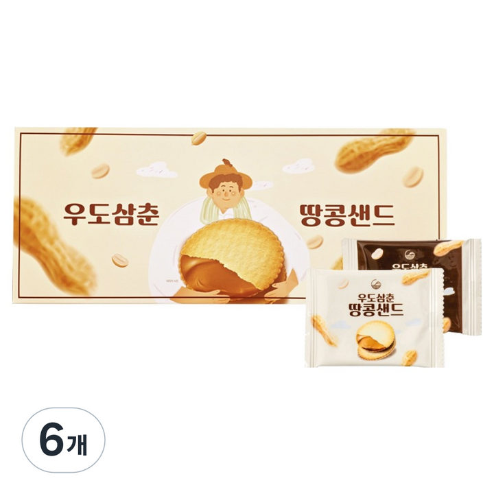 우도삼춘 땅콩샌드, 234g, 6개