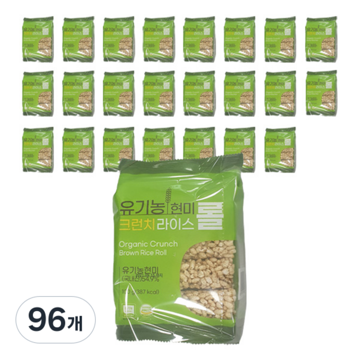 유기농 현미 크런치롤, 100g, 96개