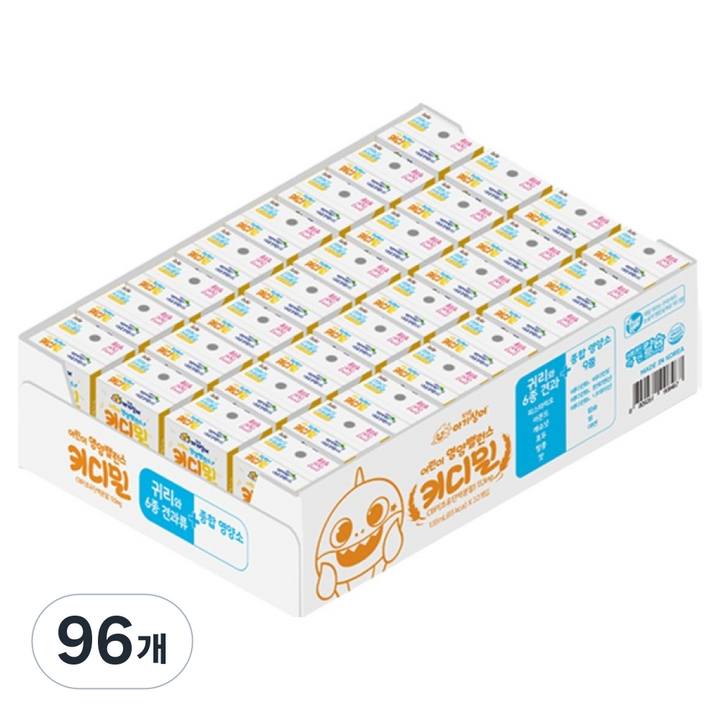 태양생활건강 핑크퐁 키디밀 귀리 성장밸런스 음료, 135ml, 96개