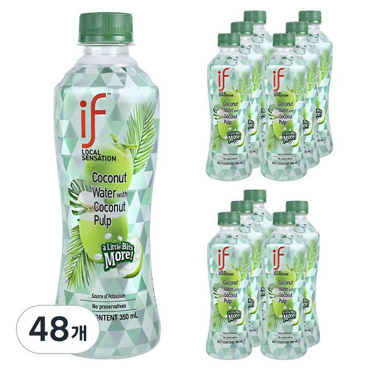if 코코넛워터 위드 코코넛과육, 48개, 350ml