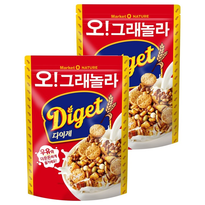 마켓오네이처 오!그래놀라 다이제, 300g, 2개