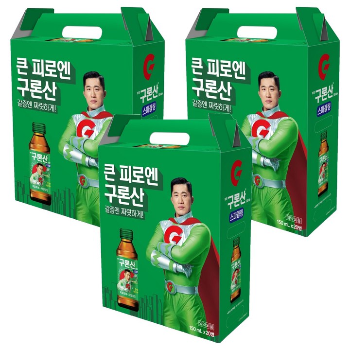 해태htb 구론산 스파클링 오리지날액 선물세트, 150ml, 60개