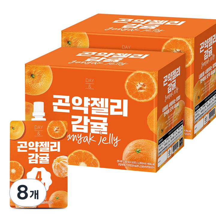 참앤들황토농원 데이앤 감귤 곤약젤리 10p, 1.3L, 8개