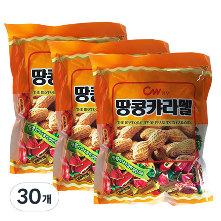 청우식품 땅콩 카라멜, 30개, 350g