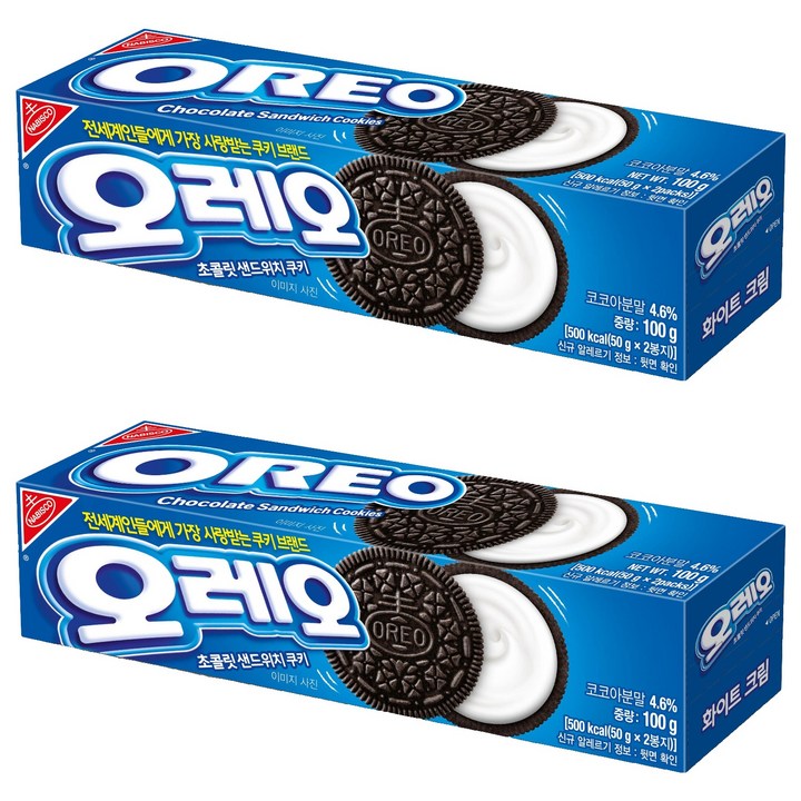 오레오 화이트 샌드위치 쿠키, 100g, 48개