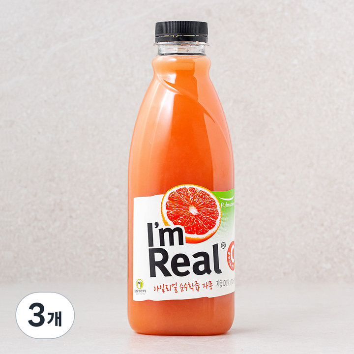 풀무원 아임리얼 순수착즙자몽, 700ml, 3개