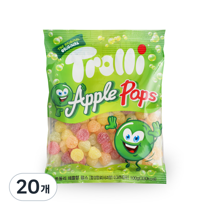 트롤리 애플향 팝스, 100g, 20개