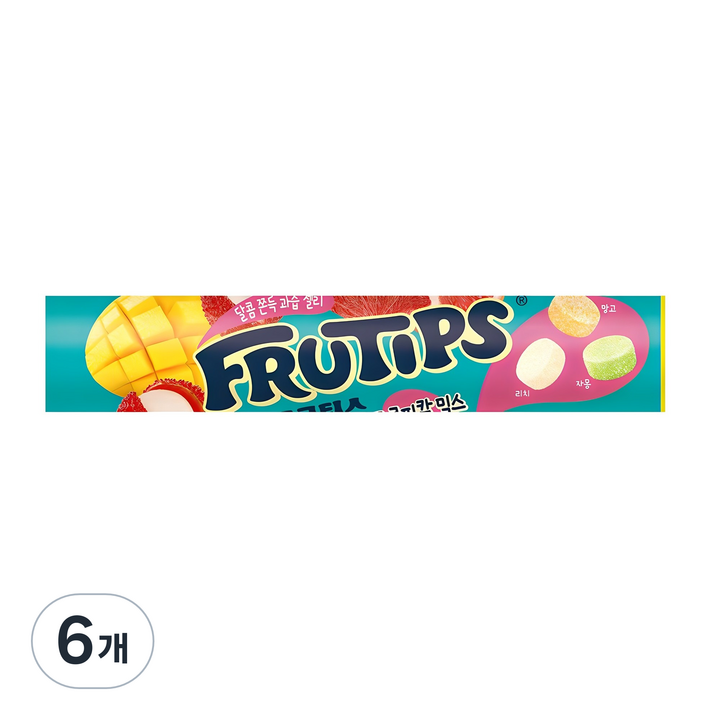 프루팁스 젤리 트로피칼믹스, 140g, 6개