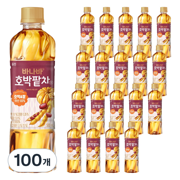 웅진 바나바 호박팥차, 100개, 500ml