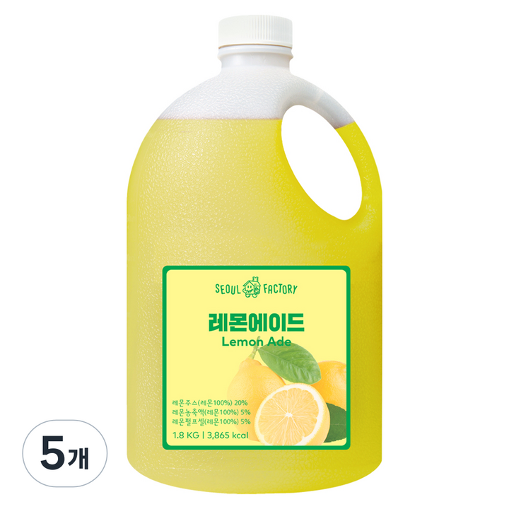 서울팩토리 레몬에이드, 1.8kg, 5개